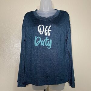 Womens Green Secret Treasures Long Sleeve Sleep Shirt size M (8-10) Off Duty